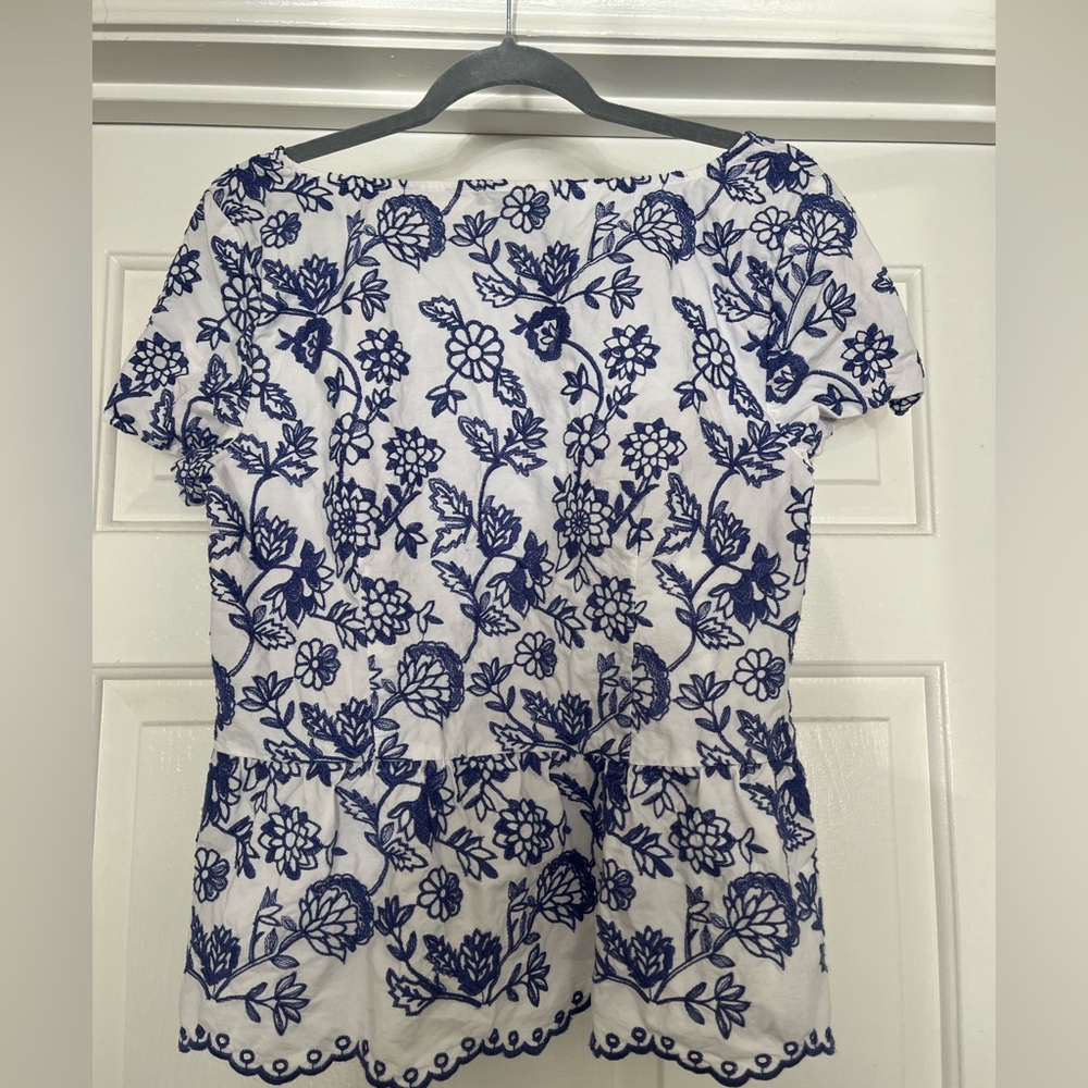 Talbots Embroidered Boat Neck